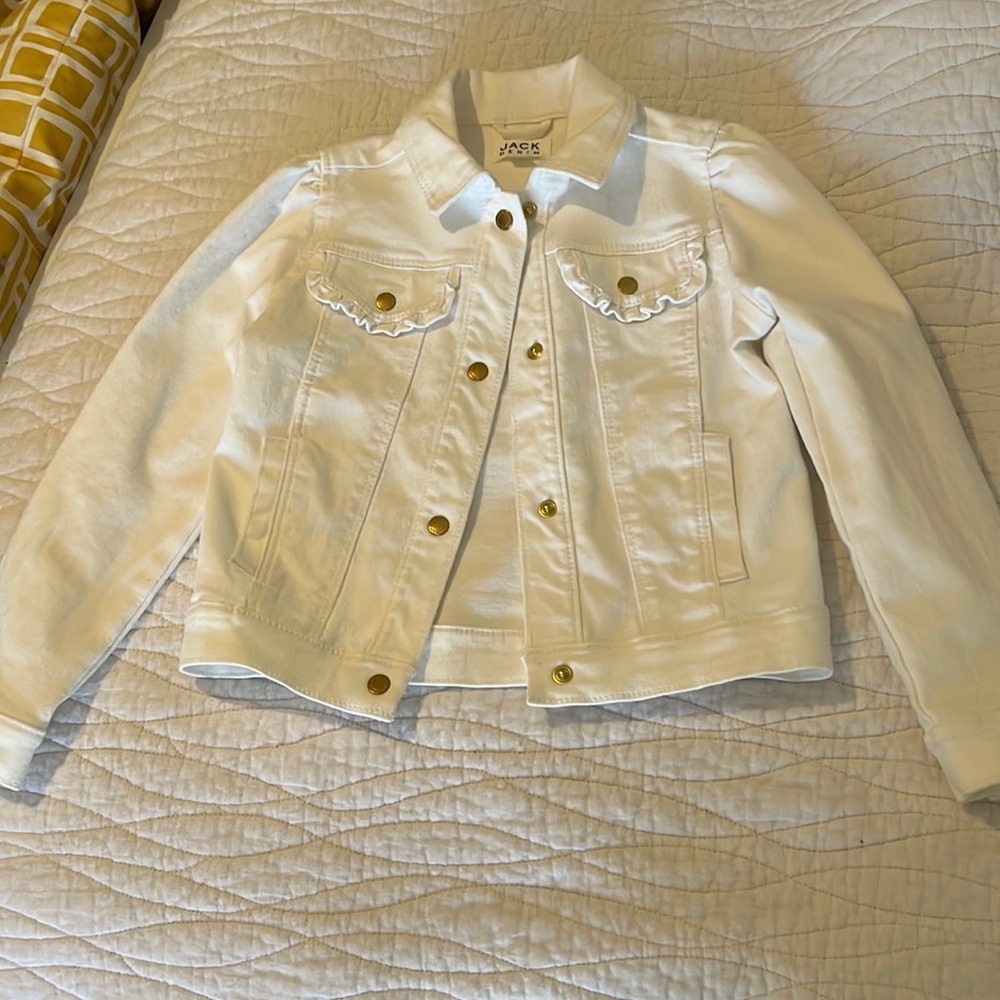 Janie and Jack White Cropped Jean Jacket